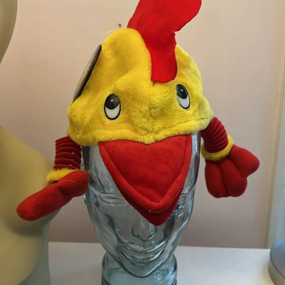 Hat Yellow and Red Chicken Hat Kids Child Size Funky Unusual